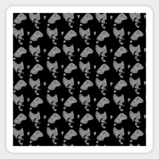 Swirly Creepy Face Pattern Sticker